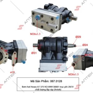 Bơm hơi Howo A7 375 VG1099130001 trục phi 29/31 – Antek
