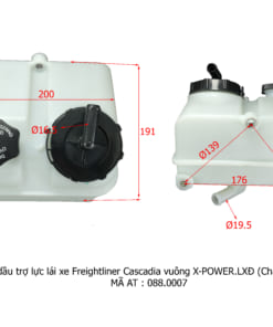 Bình dầu trợ lực lái xe Freightliner Cascadia vuông (Chất lượng lắp ráp) – X-Power.LXĐ