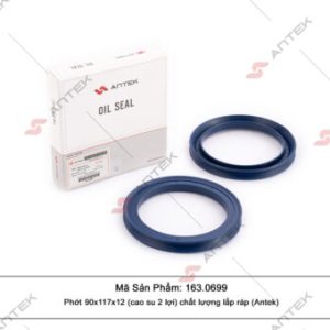 Phớt 90x117x12 (cao su 2 lợi) – Antek