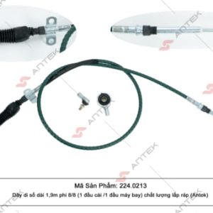 Dây di số dài 1,9m phi 8/8 (1 đầu cài /1 đầu máy bay) chất lượng lắp ráp (Antek)