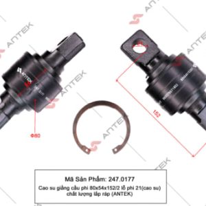 Cao su giằng cầu phi 80x52x152 lỗ phi 21 (cao su) – Antek