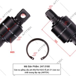 Cao su giằng cầu phi 85x70x152 lỗ phi 21 (cao su) – Antek