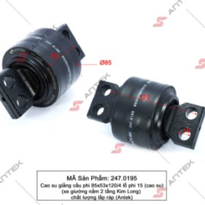 Cao su giằng cầu phi 85x53x120 (4 lỗ phi 15) (cao su) xe giường nằm 2 tầng Kim Long – Antek