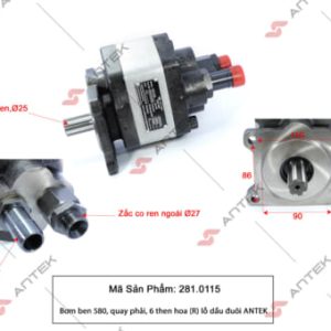 Bơm ben 580/6 then hoa (R) lỗ dầu đuôi – Antek