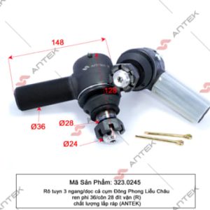 Rotuyn 3 ngang/dọc cả cụm Đông Phong Liễu Châu ren phi 36/côn 28 đít vặn (R) – Antek