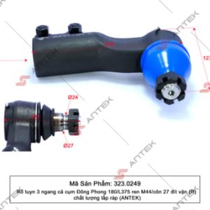 Rotuyn 3 ngang cả cụm Đông Phong 180/L375 ren M44/côn 27 đít vặn (R) – Antek