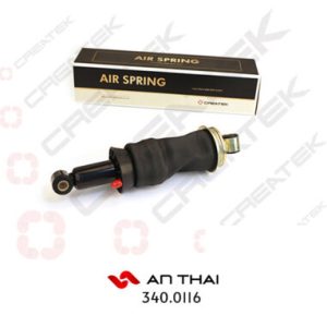 Giảm xóc Kabin sau hơi / Dầu howo A7 2010 (2 đầu khuyên) dài tổng 400 – Createk