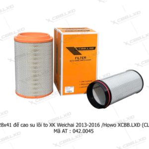 Lọc gió 28×41 đế cao su lõi to XK Weichai 2013-2016 /Howo – XCBB.LXĐ (CL lắp ráp)