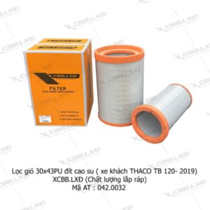 Lọc gió 30x43PU đít cao su (xe khách THACO TB 120- 2019) – XCBB.LXĐ (Chất lượng lắp ráp)